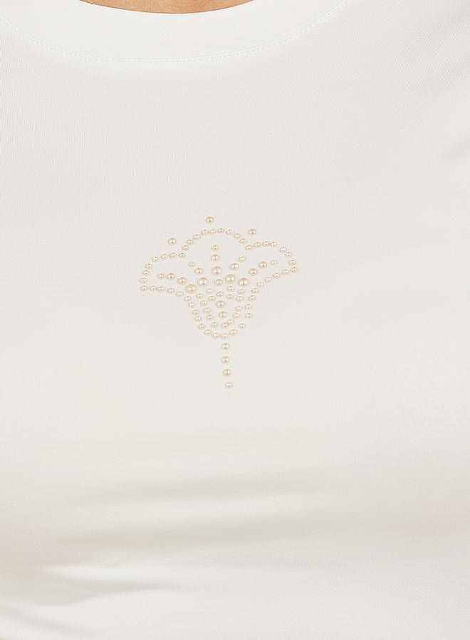 ستايلي تيشيرت قصير مطرز بالخرز - Image 3